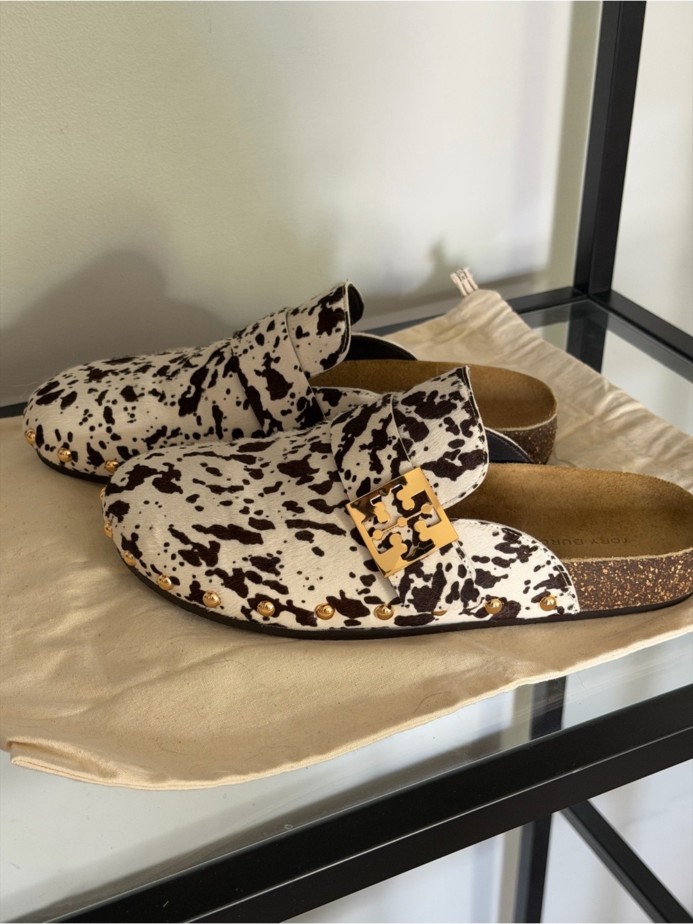 Tory Burch Mellow Mule Cowhide Studded Mule